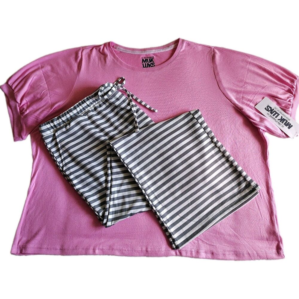 Muk Luks Women's Plus 3X Sleepwear Pajama Set NWT Cozy Lounge Nightwear